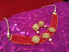 N070_Gorgeous Crystal Choker Necklace with delicate Kundan work embellished with pearls.
