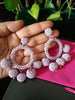 E0543_Lovely Hoop danglers embellished with beads with a touch of bead drops (long hanging)