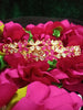 B0156_Elegant flower design studded with American Diamond stones.