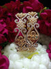 B0161_Gorgeous crafted bangles with floral design studded with American Diamond stones.