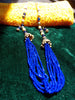 N0131_Gorgeous  blue color Crystal necklace set studded with stones with a touch of pearls & beads.