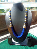 N0131_Gorgeous  blue color Crystal necklace set studded with stones with a touch of pearls & beads.