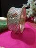 B0183_Royal style single broad bangle with delicate craft work embellished with american diamond stones.