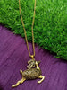 N0278_Trendy necklace with a deer shaped pendant with delicate craft work.
