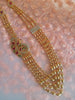N0310_Lovely traditional style Gold plated layered necklace set with fine art work of peacock designs with a touch of dazzling stones.