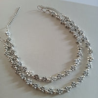 N0343_ Trendy oxidized crafted flower anklets with delicate craftwork.