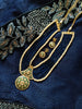 N0133_Gorgeous elaborated blue color Crystal  layered necklace set studded with kundan stones with a touch of pearls.