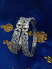 B0217_Beguiling american diamond bangles with delicate art work.