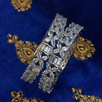 B0217_Beguiling american diamond bangles with delicate art work.