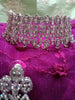 N0361_Gorgeous broad American Diamond engraved choker necklace with delicate craft work.