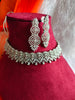 N0435_Elegant dazzling American Diamond stones embellished necklace set with delicate stone work.
