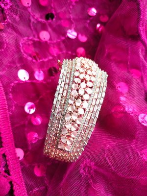 B0274_Classic bracelets studded with delicate work of american diamond stones with delicate designs.