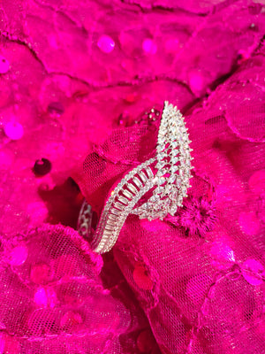 B0276_Designer bracelets studded with delicate work of american diamond stones.