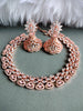 N0443_Designer american diamond embellished necklace with a touch of delicate stone work.