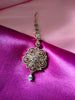 M023_Beautiful rose gold  flower design American diamond studded Maang tika with delicate stone work.