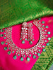 N0534_Lovely designer rose gold choker necklace embellished with american diamond stones with delicate work.