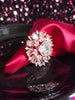 R046_Gorgeous Square design  statement ring  studded with American Diamond stones.