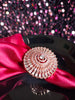 R043_Gorgeous designer American Diamond studded statement ring with delicate stone work.
