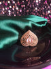 R055_Lovely heart design American Diamond studded statement ring with a touch of pink stone.