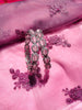 B0314_Elegant silver shade designer American Diamond bangles with a touch of pink stones.