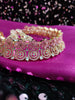N0532_Lovely designer necklace embellished with american diamond stones with a touch of pink stones.