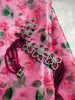 N0575_Classic designer crystal with floral design pendant choker necklace set studded  with  American diamond stones.