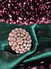 R076_Grand Designer rose gold American Diamond studded statement ring.