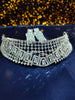 N0574_1 Elegant designer necklace embellished with american diamond stones.