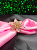 R068_Gorgeous flower design American Diamond studded statement ring studded with pink stones.