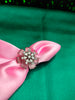 R060_Lovely flower design American Diamond studded statement ring with a touch of Pink stones.