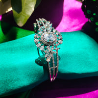 B0320_Lovely designer bracelets studded with delicate work of american diamond stones.