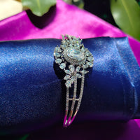 B0320_Lovely designer bracelets studded with delicate work of american diamond stones.