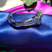B0320_Lovely designer bracelets studded with delicate work of american diamond stones.