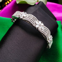 B0324_Lovely designer bracelets studded with delicate work of american diamond stones.