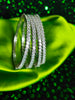 B048_ Classy Silver plated bangles studded with  American Diamond stones.