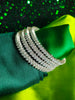 B048_ Classy Silver plated bangles studded with  American Diamond stones.
