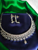 N0599_Classy designer choker necklace embellished with american diamond stones.