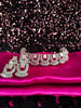 N02010_Gorgeous  designer silver polished American diamond embellished choker necklace set with a touch of Pink & white stones.