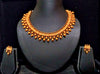 Pleasing and graceful necklaces laden with exquisite work of Temple jewelry structure and ruby stones