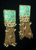 Classy earring with delicate work of pearl and  Meenakari work meant to put your fashion quotient higher .