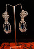 Sparkling Silver based earring with careful stitching of American Diamond