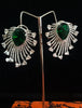 Sparkling Silver based earring with careful stitching of American Diamond