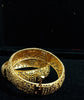 Traditional Vintage Style Gold Plated Bangles for Women Set of 2 (2-6,2-8)