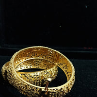 Traditional Vintage Style Gold Plated Bangles for Women Set of 2 (2-6,2-8)