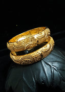 Traditional Vintage Style Gold Plated Bangles for Women Set of 2 (2-6,2-8)