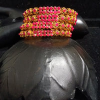 Traditional Vintage Style Gold colored Bangles for Women Set of 2 (2-6,2-8)