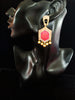 Sparkling Stand-out Red dangler Earring crafted with Meenakari work