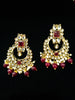 Traditional Gold Plated Kundan Pearl Choker Necklace Set Earrings & Maang Tikka for Women