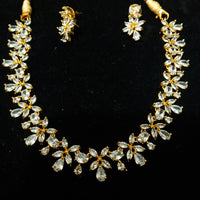 Elegant Necklace studded with American Diamond