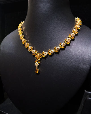 Elegant Necklace studded with American Diamond